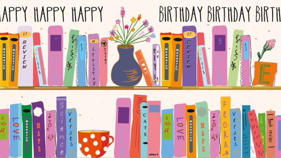 Geburtstagskarte: HAPPY BIRTHDAY Geburtstagskarte: HAPPY BIRTHDAY